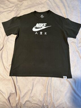 Nike Black T‑Shirt with White AIR Swoosh